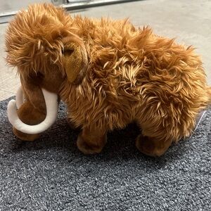 Plush Woolly Mammoth Stuffed Animal Toy - Brown